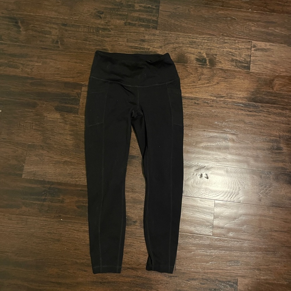 Black Athletic Leggings with Pockets